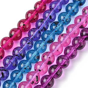 Painted Glass Beads Strands 5 PC BUNDLE