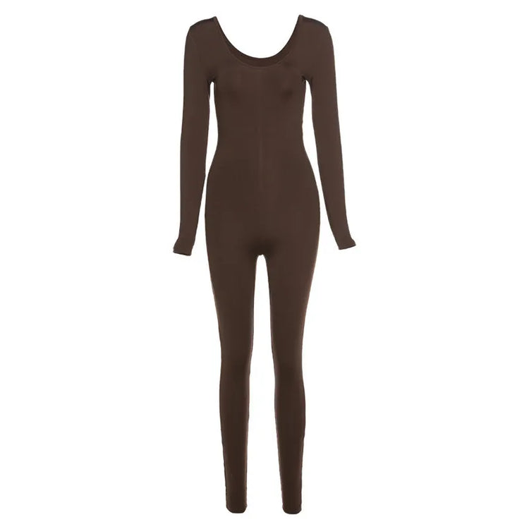 Women's Fitness Sports Sports Solid Color Full Length Jumpsuits