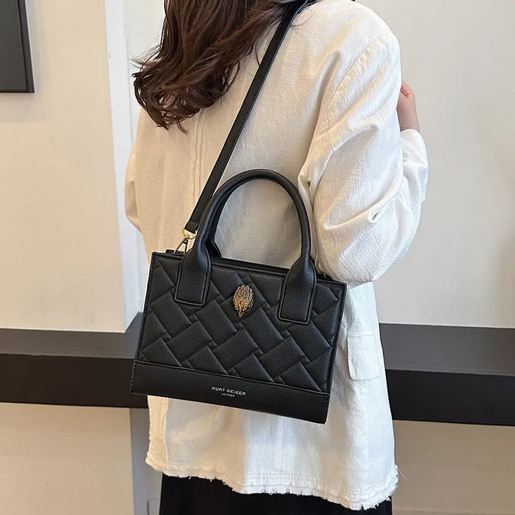 Women's Pu Leather Color Block Solid Color Streetwear Square Zipper Handbag Crossbody Bag