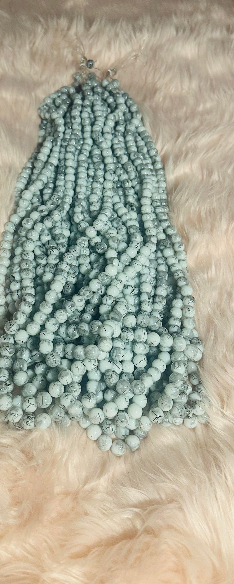 Drawbench & Baking Painted Glass Beads Strands, Round, Camel Lt gray Purple
