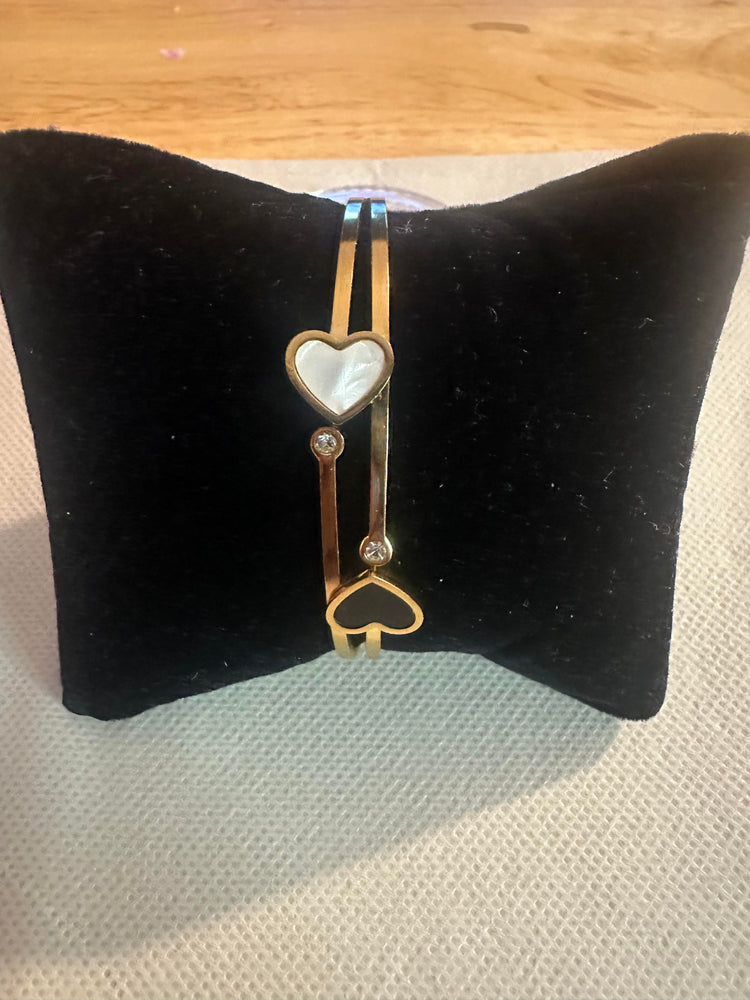 Gold Plated Bracelets /Anklets and Heart Necklace Set