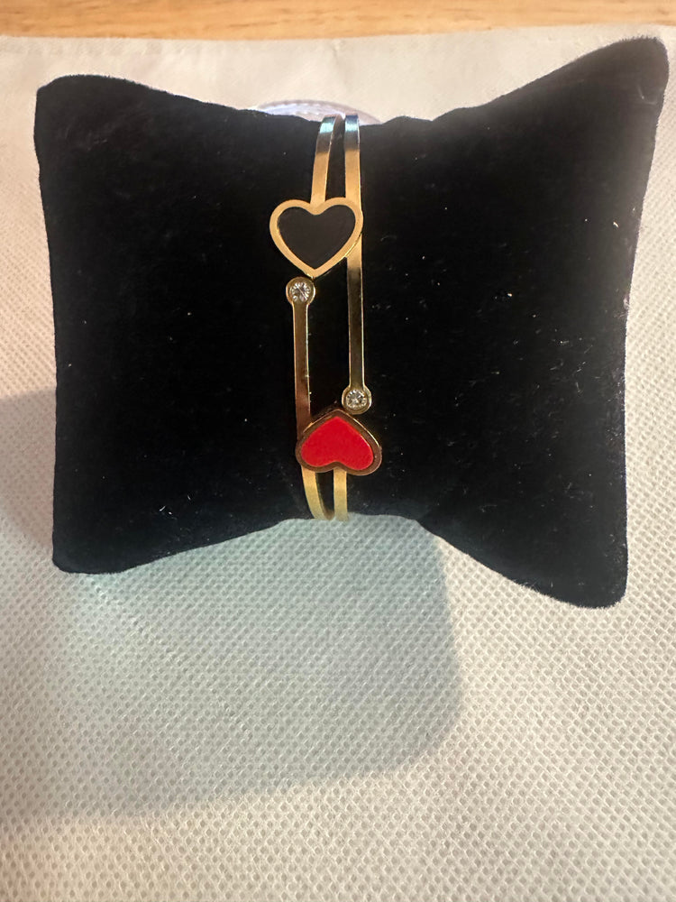Gold Plated Bracelets /Anklets and Heart Necklace Set