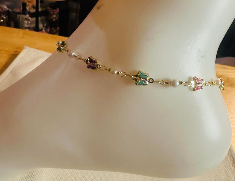 Gold Plated Bracelets /Anklets and Heart Necklace Set