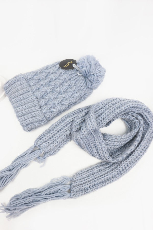 Knitted Hat And Scarf