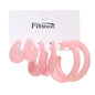 1 Set Fashion C Shape Pearl Alloy Resin Earrings