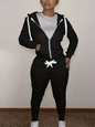 Kangaroo Pocket Drawstring Tracksuit Set