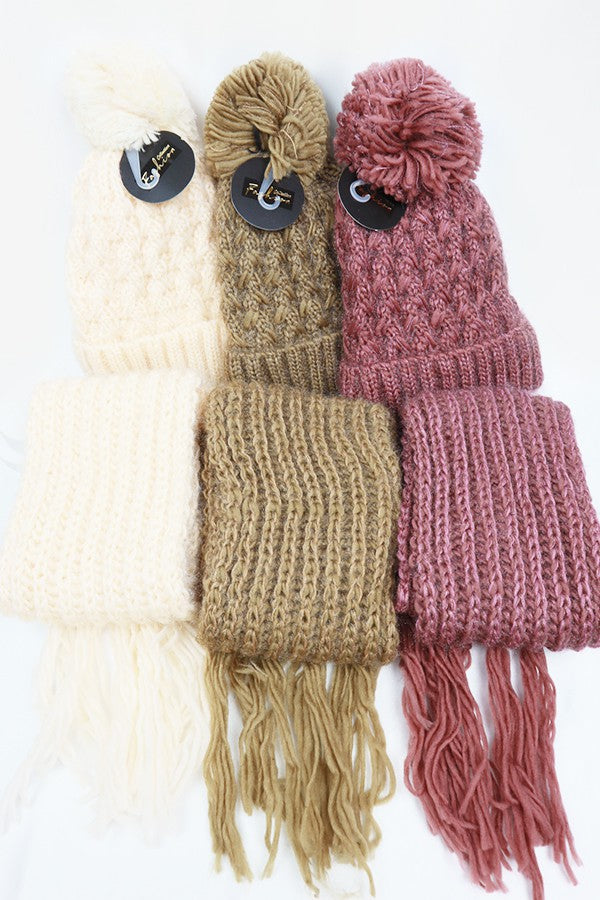 Knitted Hat And Scarf