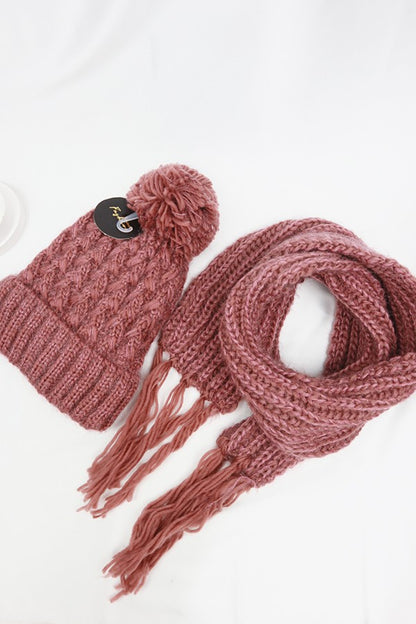 Knitted Hat And Scarf