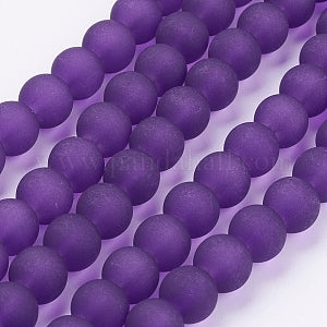 Frosted 10mm  glass beads