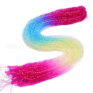 Facets, Rondell and Other Beads ********** (RAINBOW & MULITI ARE 2MM)