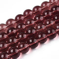 10 mm transparent Berry-colored beads