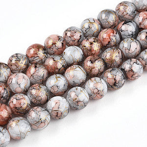 10mm Chocolate Mix -colored beads