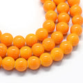 Mustard Glass Round Bead 10mm
