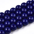10 mm Navy Blue-colored beads