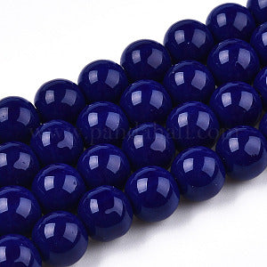 10 mm Navy Blue-colored beads