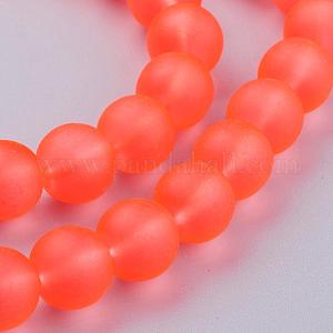Frosted 10mm  glass beads
