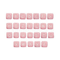 26Pcs 26 Style Silicone Alphabet Beads for Bracelet or Necklace Making, Letter Style, Cube