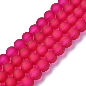 Frosted 10mm  glass beads