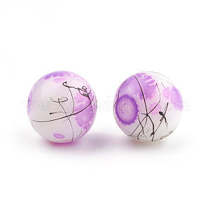 Painted Glass Beads Strands.