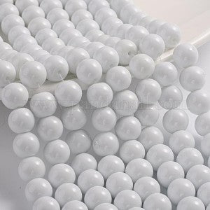 10 mm White-colored beads