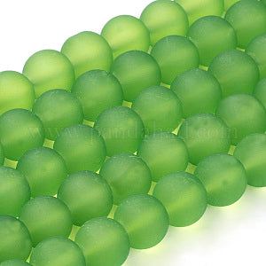 Frosted 10mm  glass beads