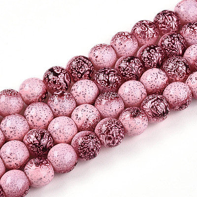 Two Tone, Royal Blue/Red -whole Strand 80-100 beads
