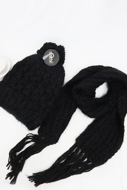 Knitted Hat And Scarf