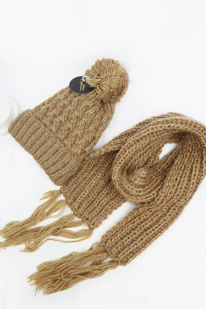 Knitted Hat And Scarf