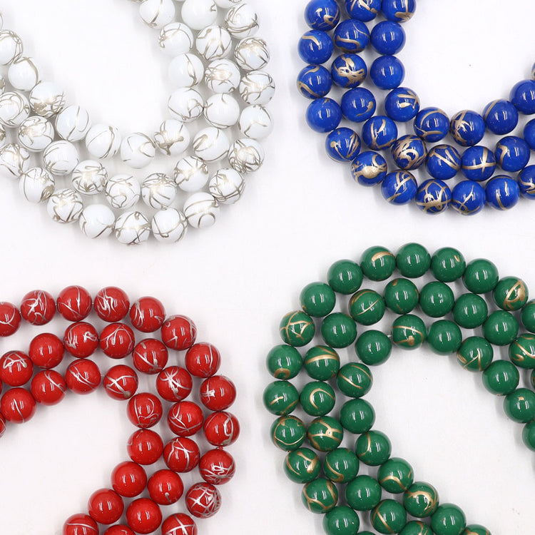 Gold/Silver Splash Beads 10mm