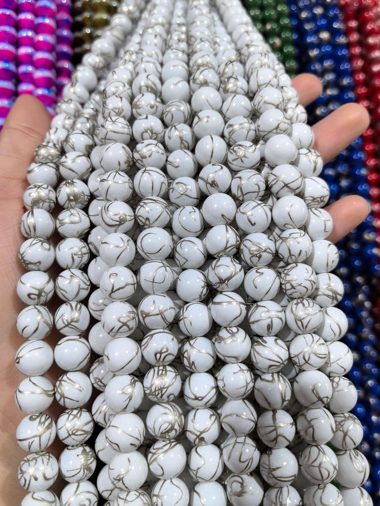 Gold/Silver Splash Beads 10mm