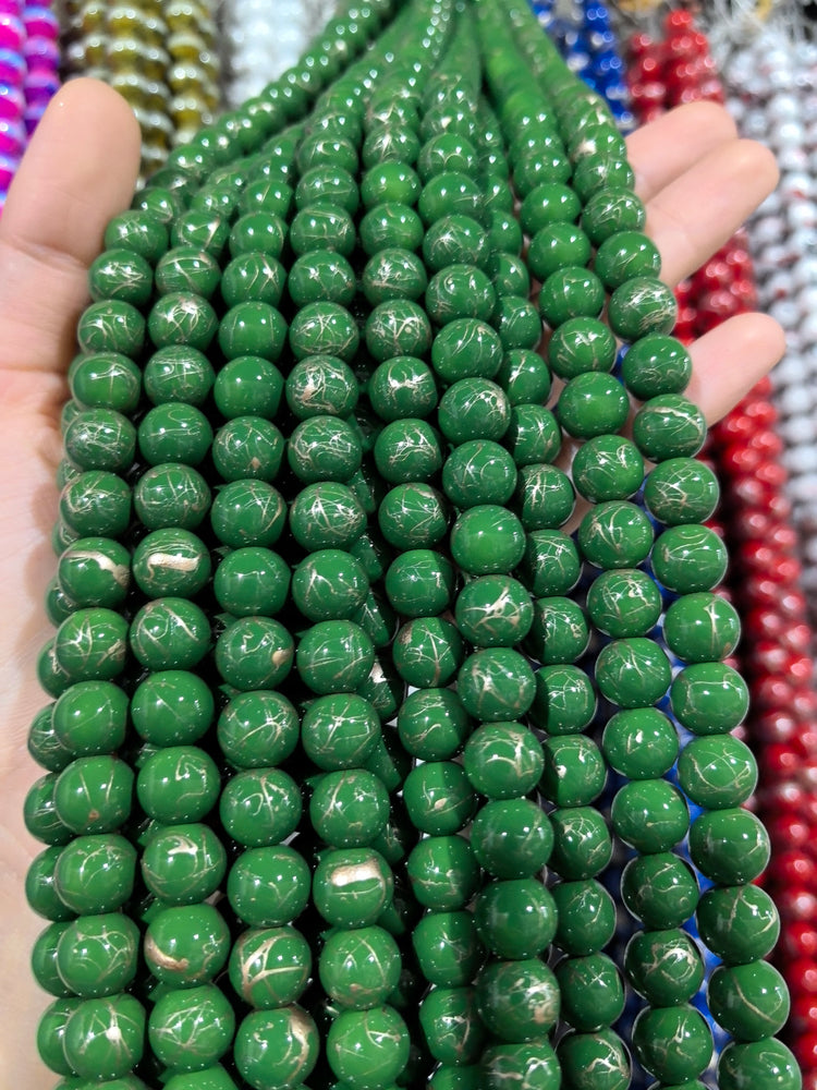 Gold/Silver Splash Beads 10mm