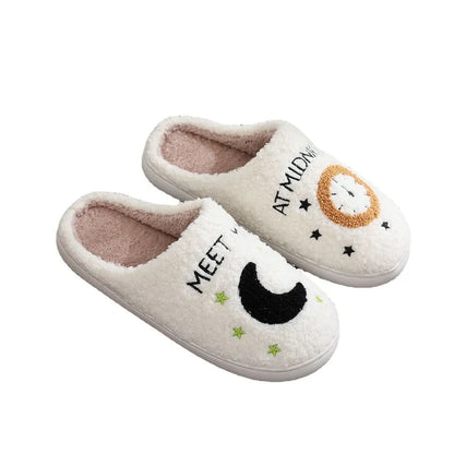 Unisex Casual Cartoon Round Toe Cotton Slippers