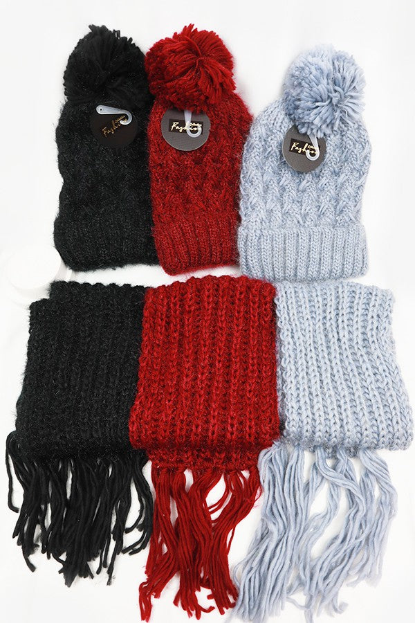 Knitted Hat And Scarf