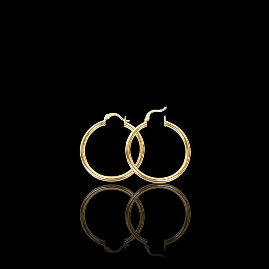 Gold Filled Classic Hoop Earrings  30mm