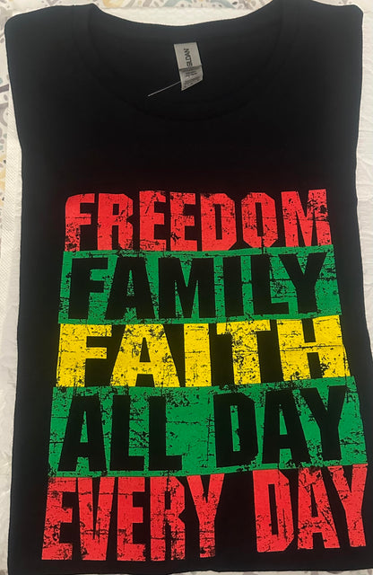 Freedom Family Faith Tee