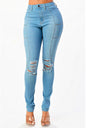 Cell Phone Pocket Skinny Leg Jeans (Some Stretch)