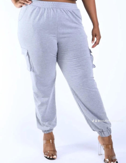 Gray Cargo Sweats