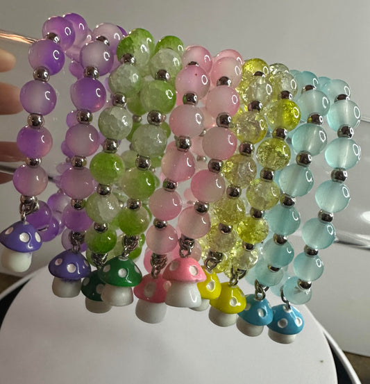 Colorful Mushrooms Bracelets