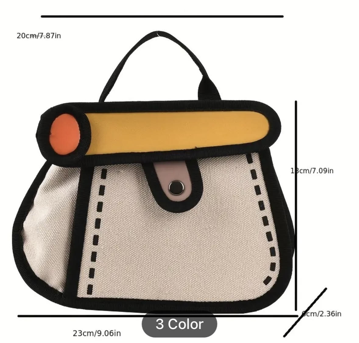 Cartoon 2D Design Purse