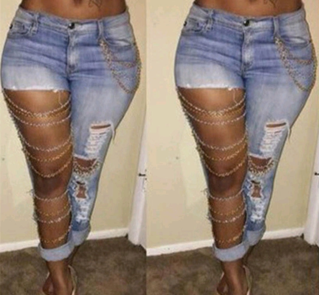 Jeans With Chains