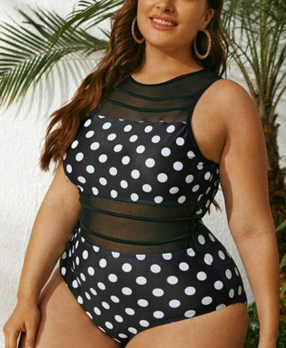 Polka Dotted 1 pc Swimming Suit