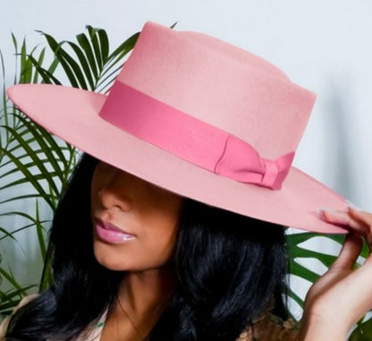 Pink n Black Jazz Hat