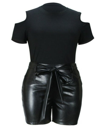 Leather Short Set