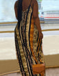Brown Contrast Maxi Dress