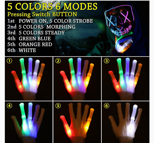 LED Mask and Gloves