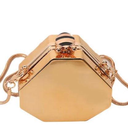 Mini Gold Color Clasp lock bag