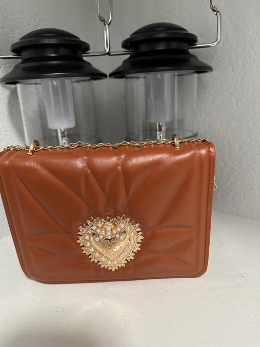 Small heart chained Handbag