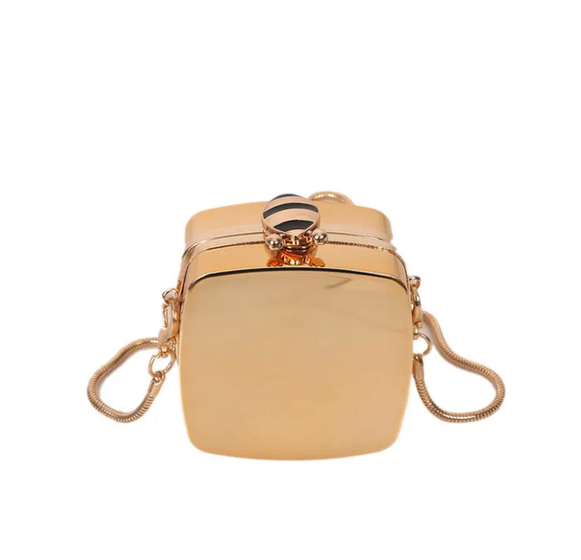 Mini Gold Color Clasp lock bag